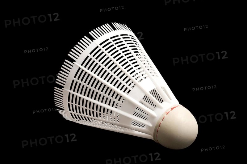 Badminton shuttlecock isolated on white background