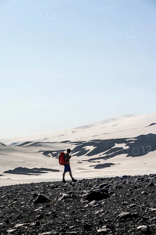 Hiker on hiking trail