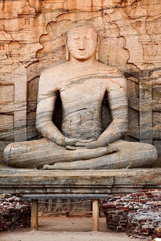 Ancient sitting Buddha image