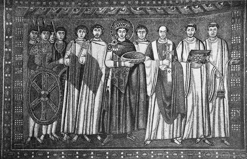 Emperor Justinian with his retinue