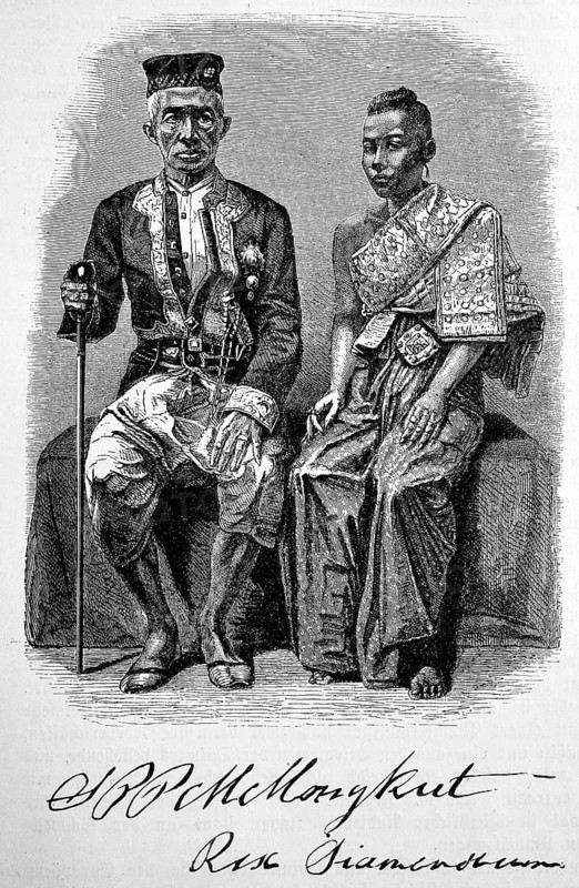 King Mongkut of Siam and his principal wife