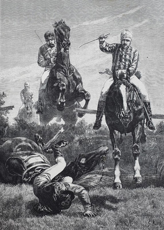 An accident at a military horse show