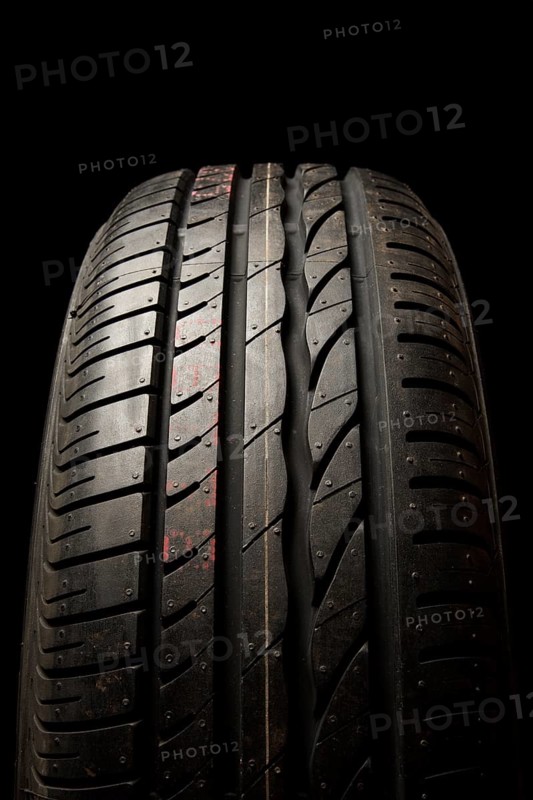 New car tire close up
