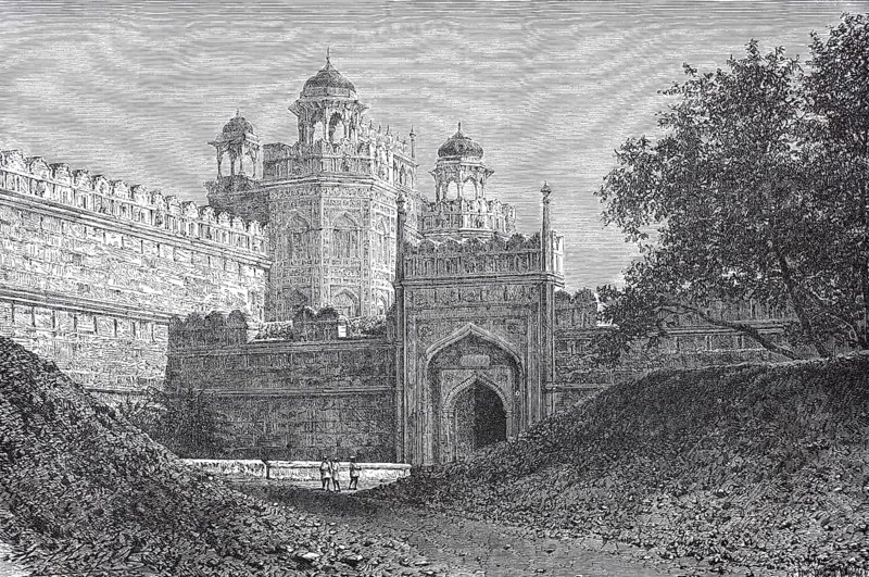 Main portal of the Shah's palace in 1880