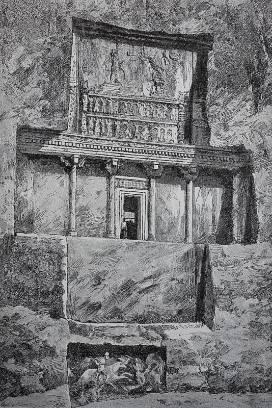 Naqsh-e Rostam with the cruciform rock tomb of King Darius II Iran