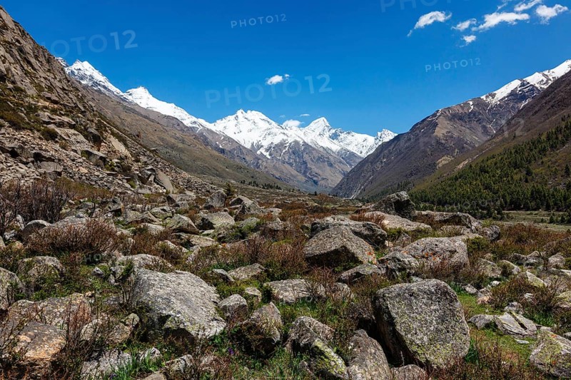 View from Chitkul Village in Sangla Valley