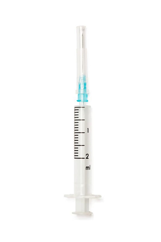 Syringe isolated on white background