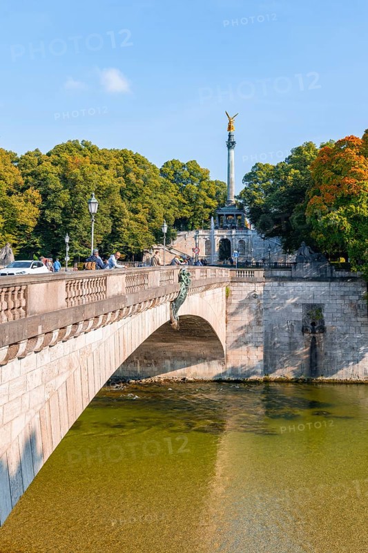 Luitpold Bridge over the Isar with Peace Angel