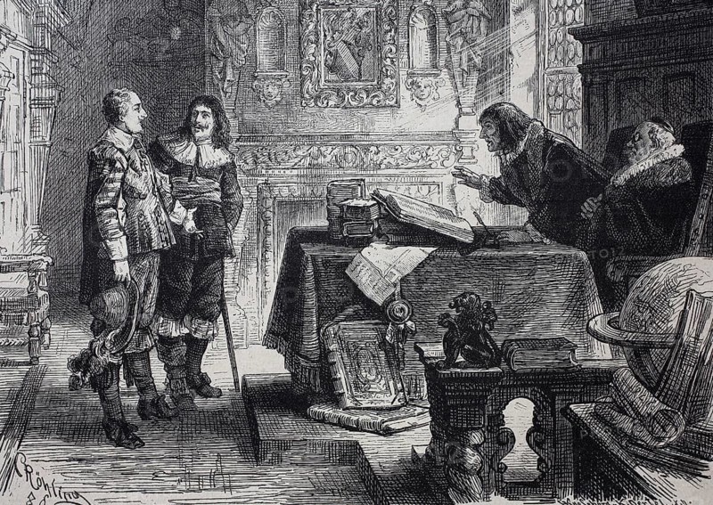 Interrogation of Student Wallenstein in front of the Rector of the Altdorf School
