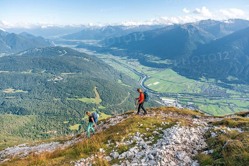 Hikers descending