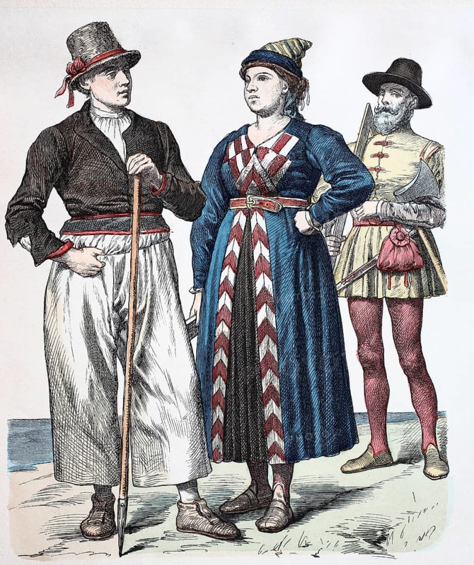 Folk traditional costume