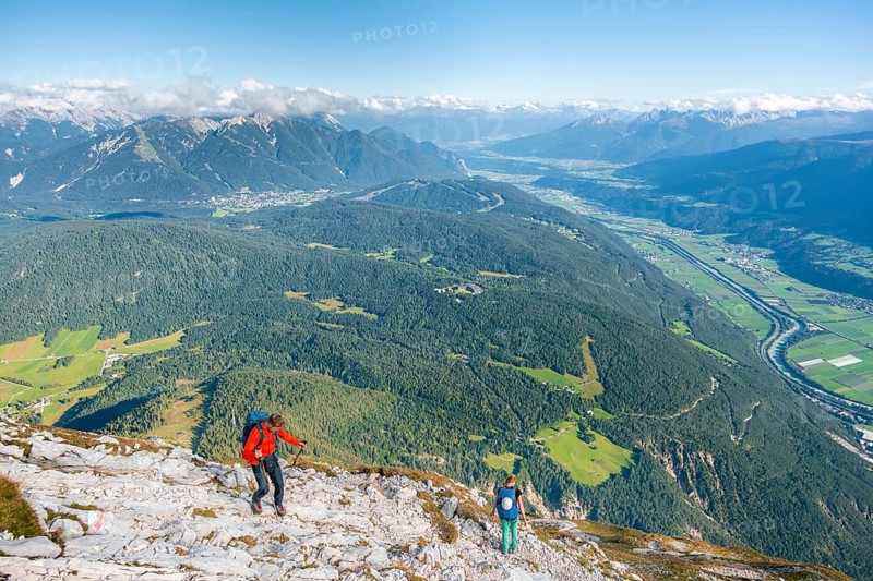 Hikers descending