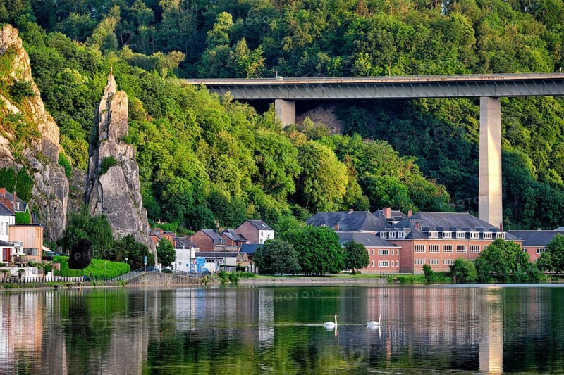 View of picturesque Dinant city over the Meuse river Dinant is a Walloon city and municipality located on the River Meuse