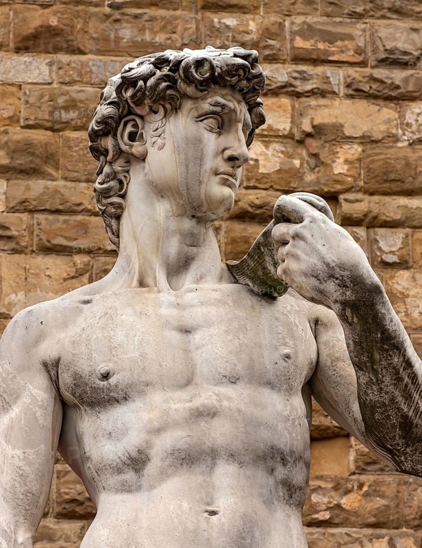 Copy of Michelangelo's statue of David at Piazza della Signoria