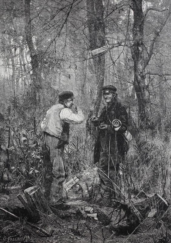 Woodsman during a break from forest work