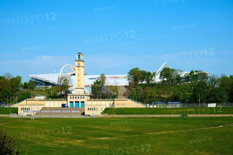 Historic Bell Tower with Red Bull Arena