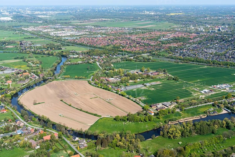 Aerial view of Reitbrook gas storage facility