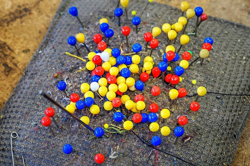 Pin cushion in a saddlery in Allgaeu