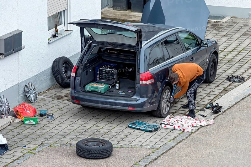 Changing tyres for the season