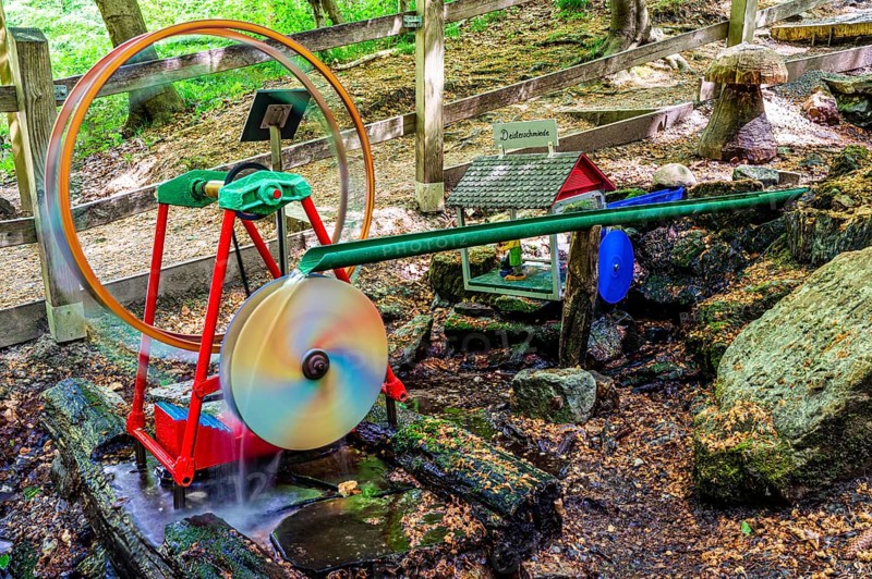 Long exposure of the water wheels in the Deister near Hannover
