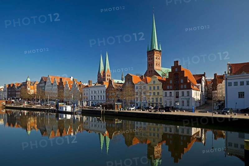 The historic old town on the Obertrave with the Church of St. Mary and the Church of St. Peter