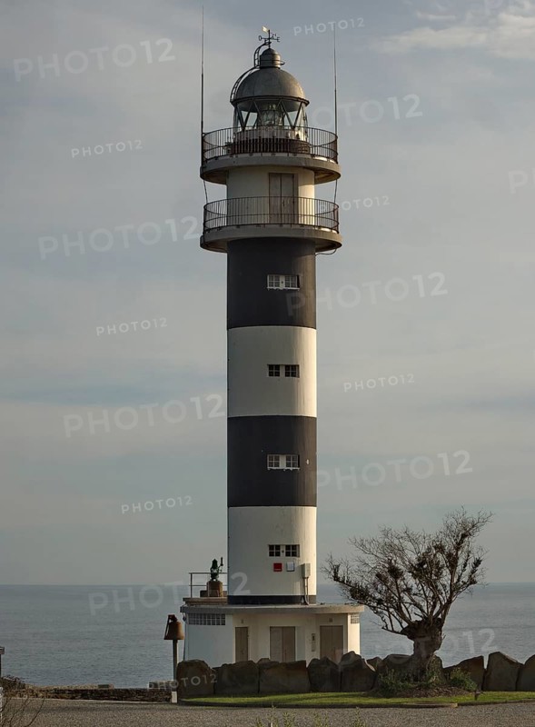 The lighthouse at Cabo San Agustin near Ortigueira on the Spanish north coast at the Bay of Biscay. Cabo San Agustin