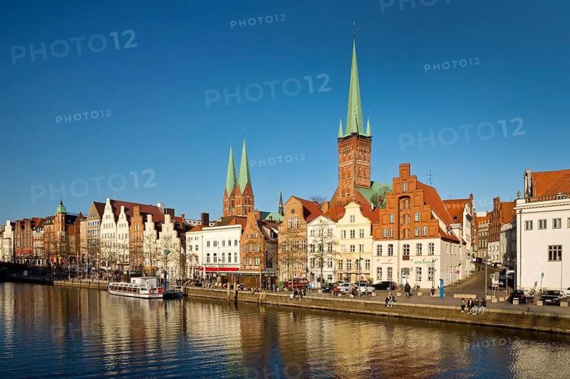 The historic old town on the Obertrave with the Church of St. Mary and the Church of St. Peter