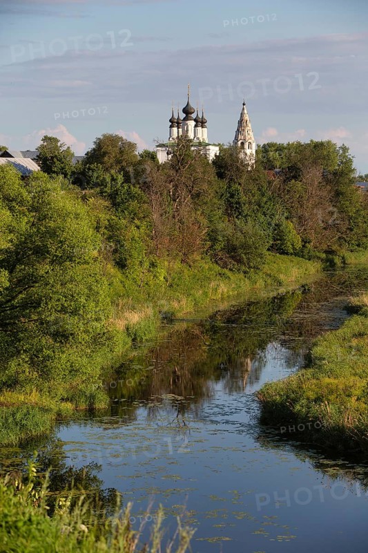 Church near a river