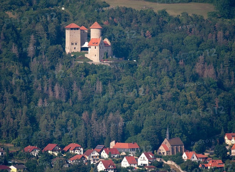 Normannstein Castle above the town of Treffurt in the Werra Valley