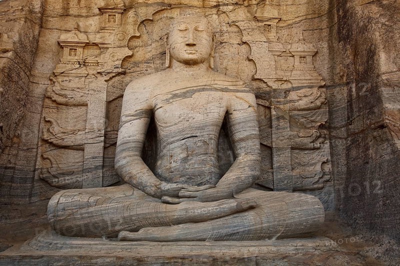 Ancient sitting Buddha image