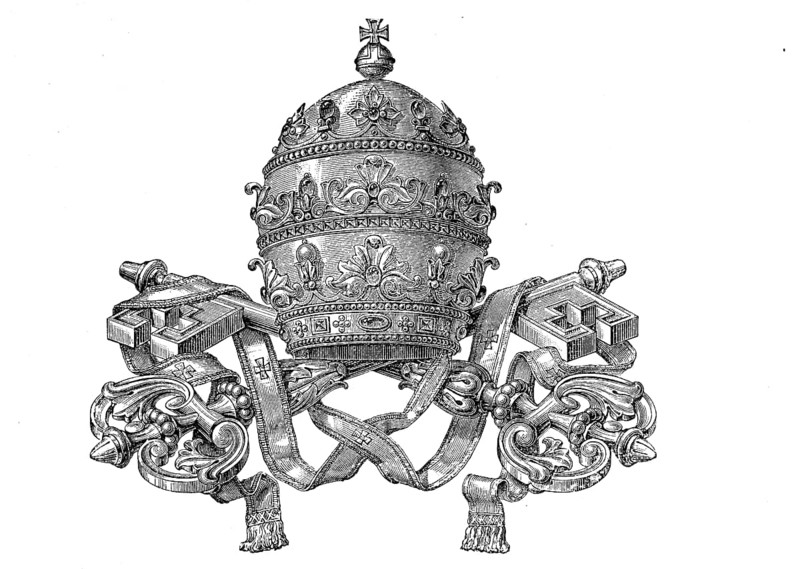 Papal Crown with Key