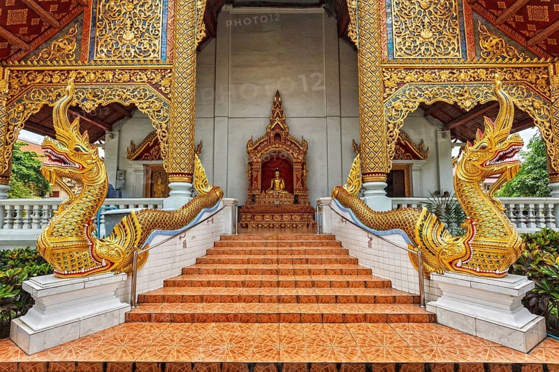 Wihan Luang buddhits temple in Wat Phra Singh
