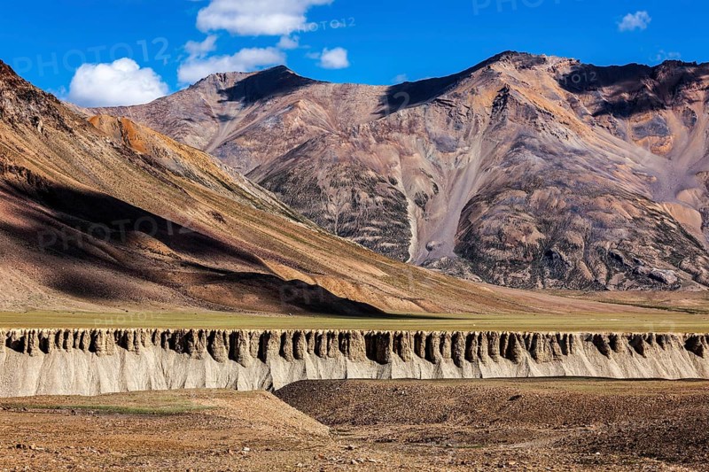 Lanscape on trans-Himalayan Manali Leh highway in Himalayas. Himachal Pradesh