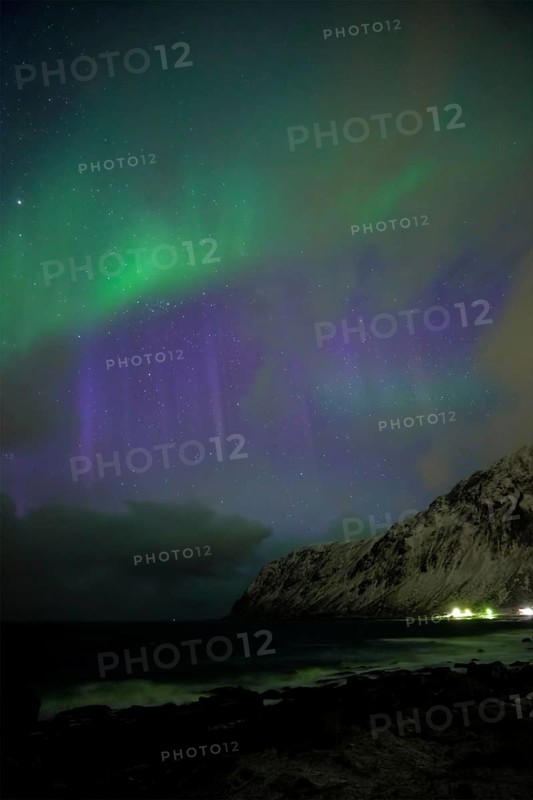 Aurora borealis northern lights in Vareid