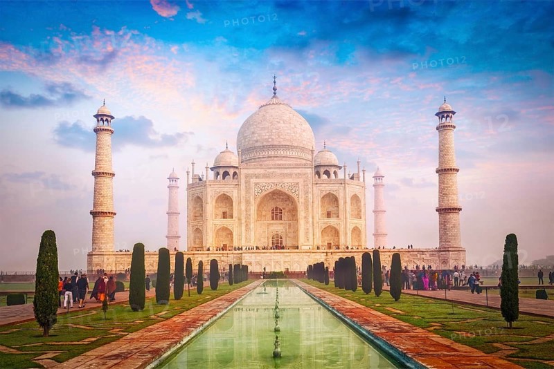 Taj Mahal. Indian Symbol and famous tourist destination
