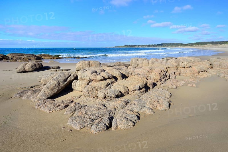 Smooth rocks on the beach
