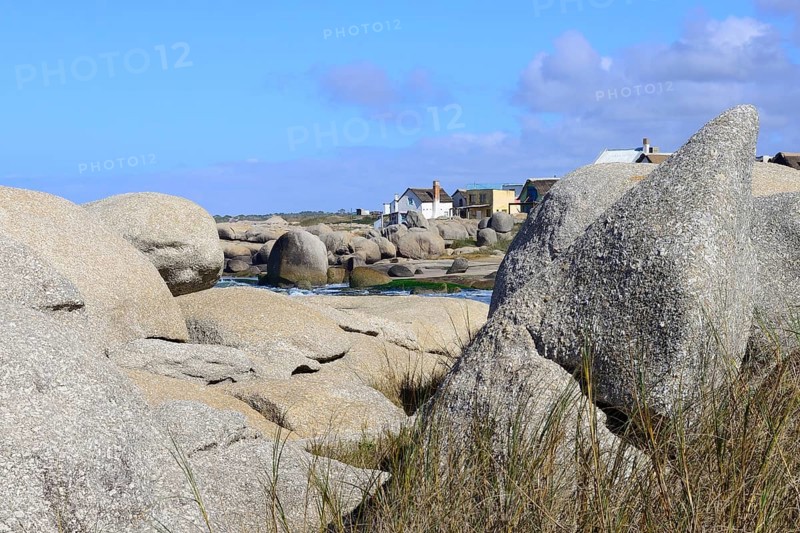 Houses on a rocky coast