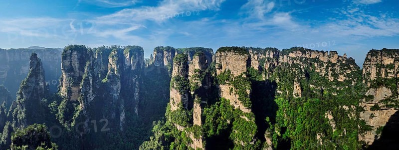 Panorama of famous tourist attraction of China Avatar mountains