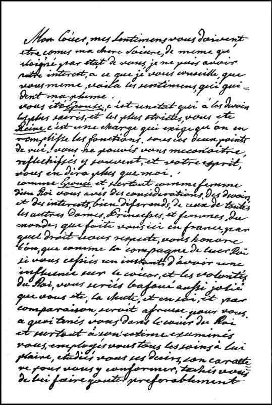 Letter from Emperor Joseph II to Marie Antoinette dated 29 May 1777