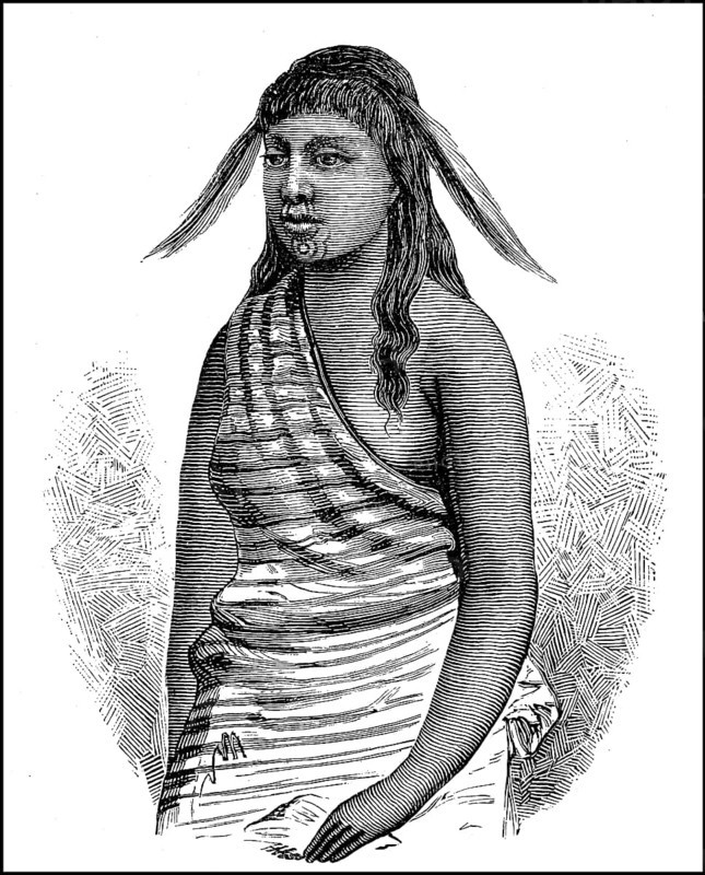 Woman of the Maori tribe from New Zealand