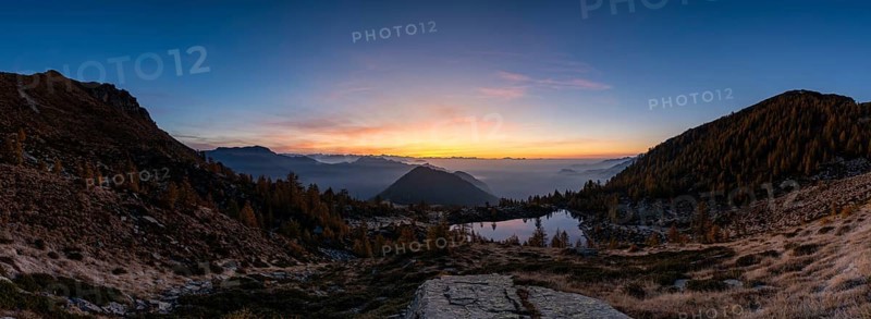Morning atmosphere over Laghett die Salei in La Vall di Salei