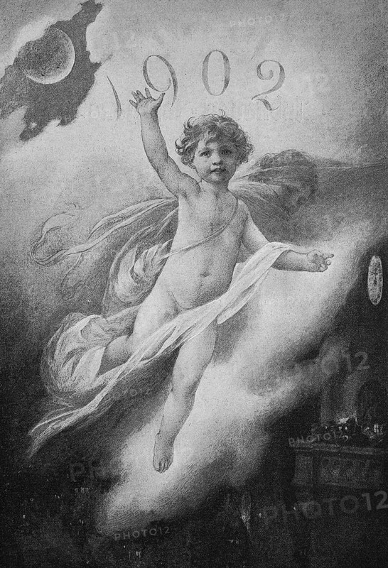 Allegorie fuer das neue Jahr 1902
