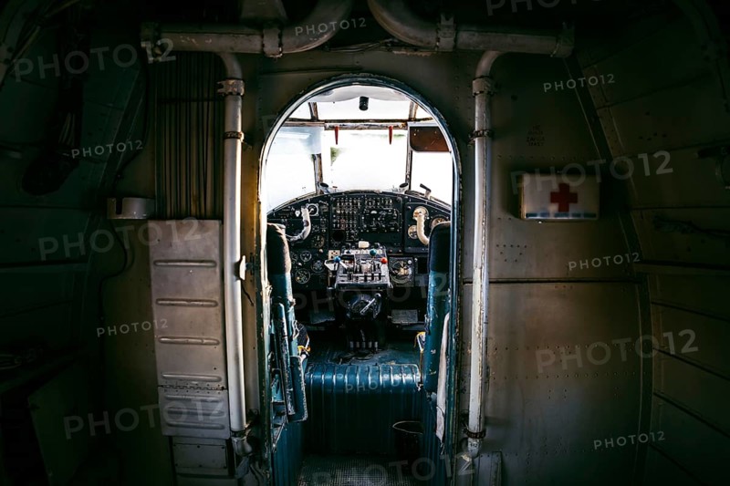 Cockpit of antonov an-2 aircraft