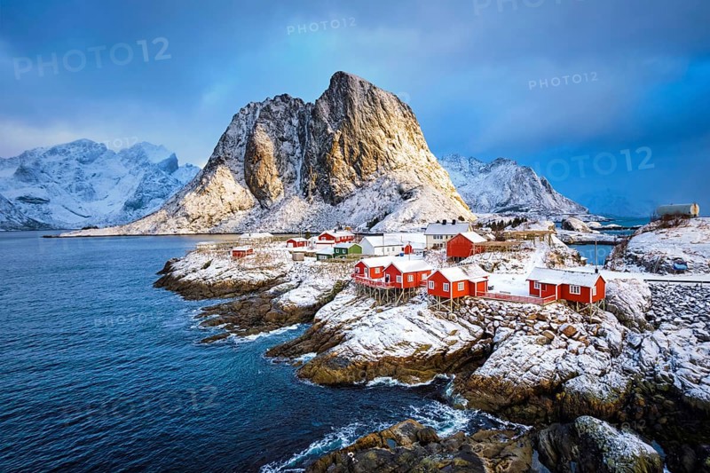 Famous tourist attraction Hamnoy fishing village on Lofoten Islands