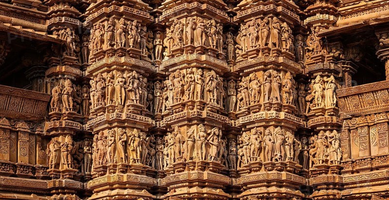 Panorama of famous stone carving sculptures