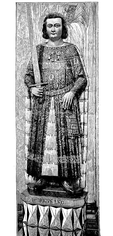 Standbild von Heinrich der Loewe im Dom zu Braunschweig