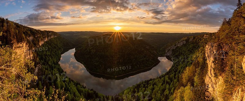 Sunset over Lac de Moron a