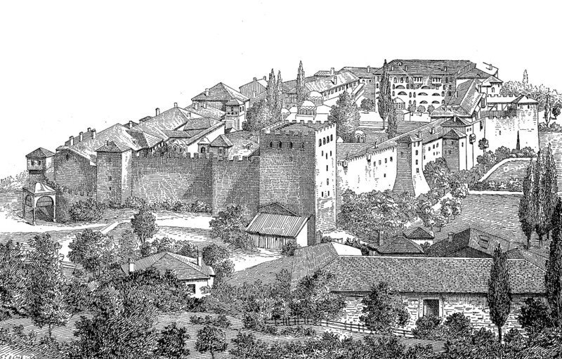 Lavra Monastery on the south-eastern corner of Mount Athos