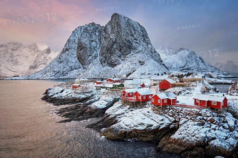 Famous tourist attraction Hamnoy fishing village on Lofoten Islands