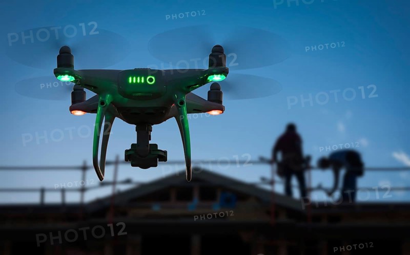 Silhouette of unmanned aircraft system